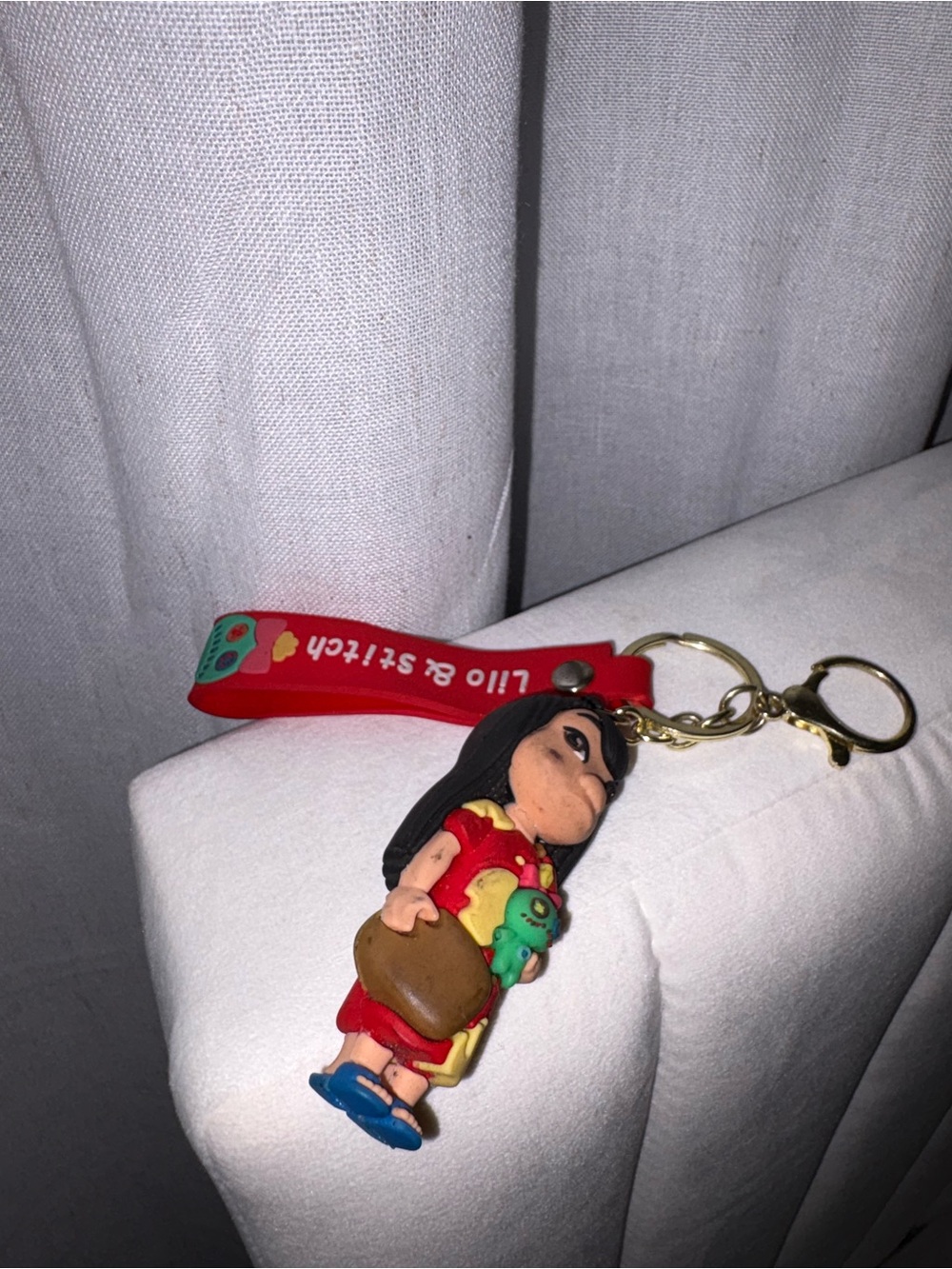 Red Girl Character Keychain with Strap - Brand Unspecified